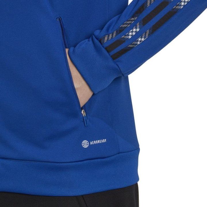 Vyriškas sportinis džemperis adidas Tiro Track, juodas ir mėlynas