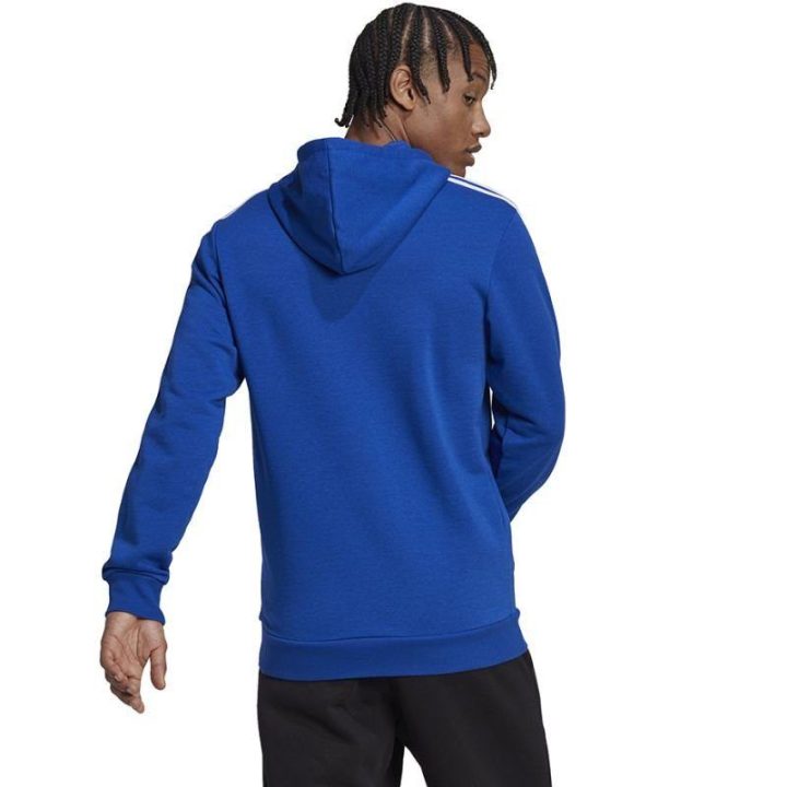 Vyriškas džemperis su gobtuvu adidas Essentials 3-Stripes, mėlynas