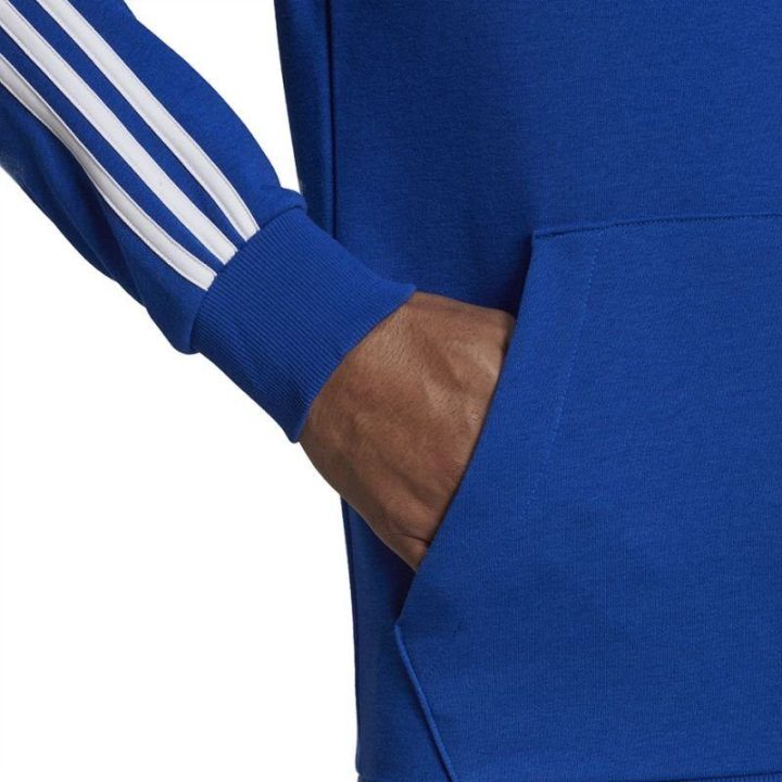 Vyriškas džemperis su gobtuvu adidas Essentials 3-Stripes, mėlynas