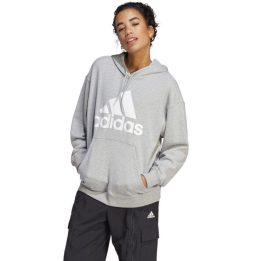 Moteriškas džemperis su gobtuvu adidas Essentials Big Logo, pilkas