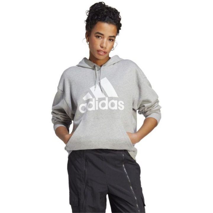 Moteriškas džemperis su gobtuvu adidas Essentials Big Logo, pilkas