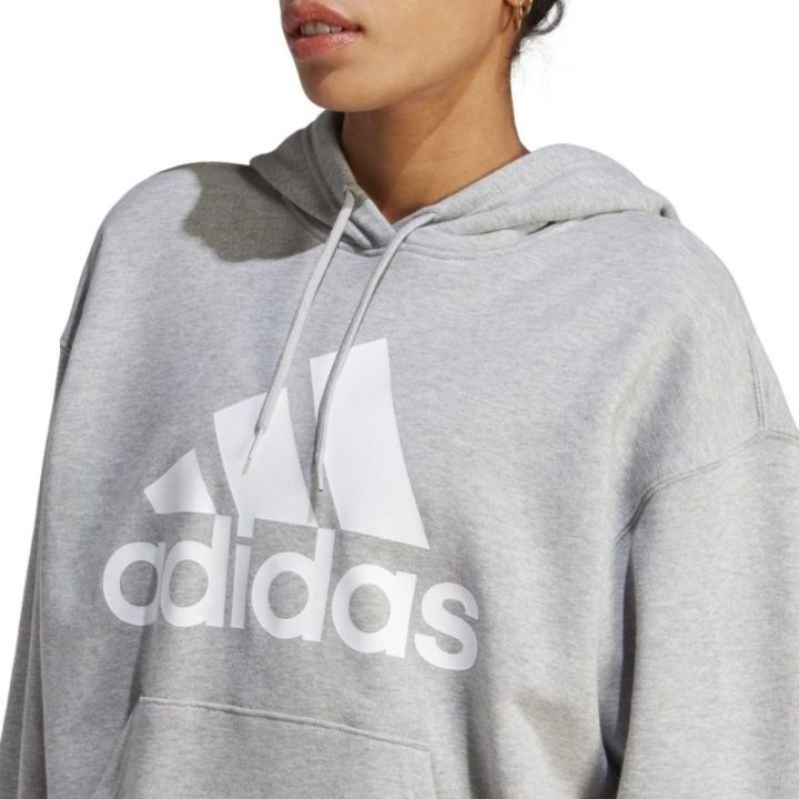 Moteriškas džemperis su gobtuvu adidas Essentials Big Logo, pilkas