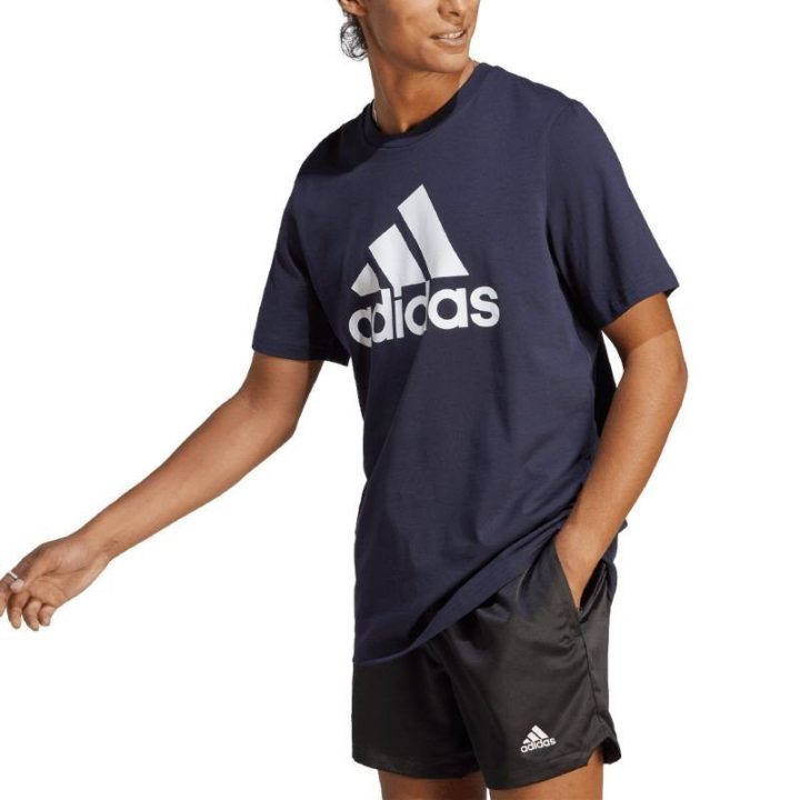 Vyriški marškinėliai adidas Essentials 3-Stripes, tamsiai mėlyni