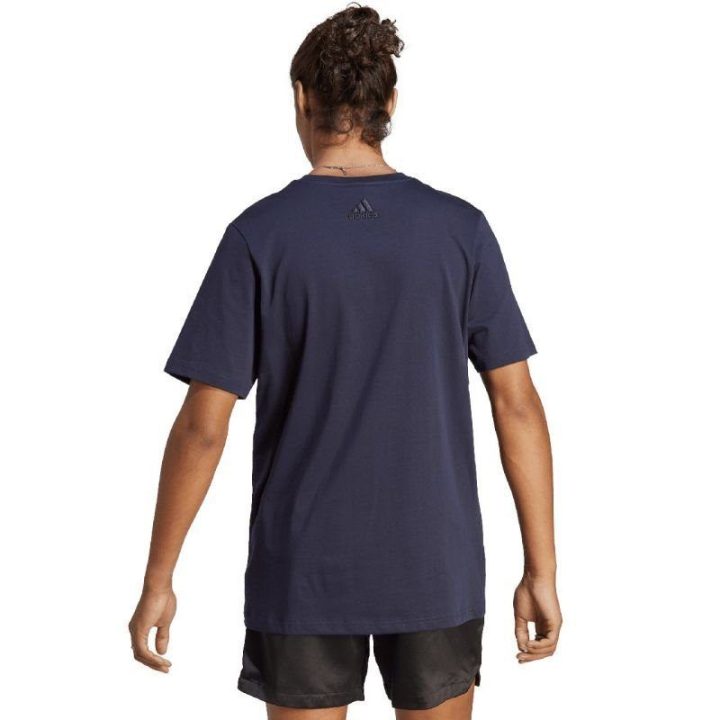 Vyriški marškinėliai adidas Essentials 3-Stripes, tamsiai mėlyni