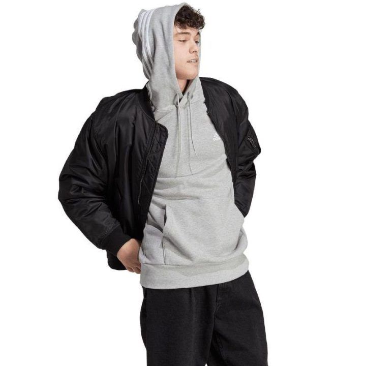 Vyriškas džemperis su gobtuvu adidas Essentials French Terry, pilkas
