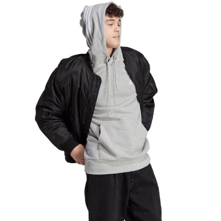 Vyriškas džemperis su gobtuvu adidas Essentials French Terry, pilkas