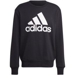 Vyriškas medvilninis džemperis su dideliu logotipu adidas, juodas