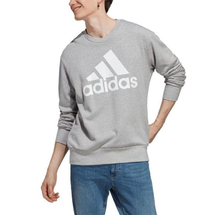 Vyriškas medvilninis džemperis adidas Essentials, pilkas