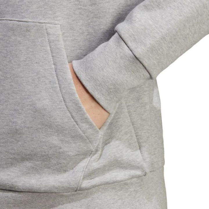 Vyriškas medvilninis džemperis su gobtuvu adidas Essentials, pilkas