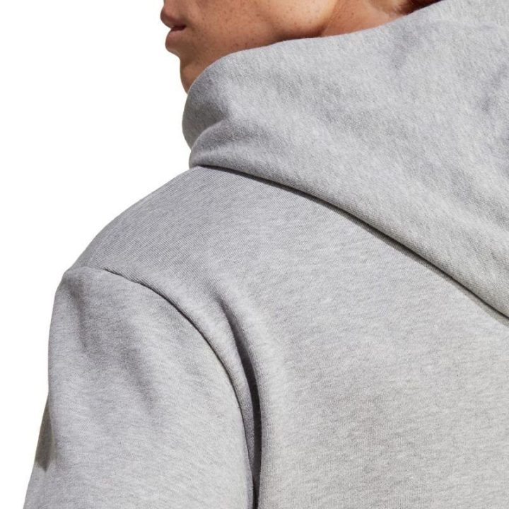 Vyriškas medvilninis džemperis su gobtuvu adidas Essentials, pilkas