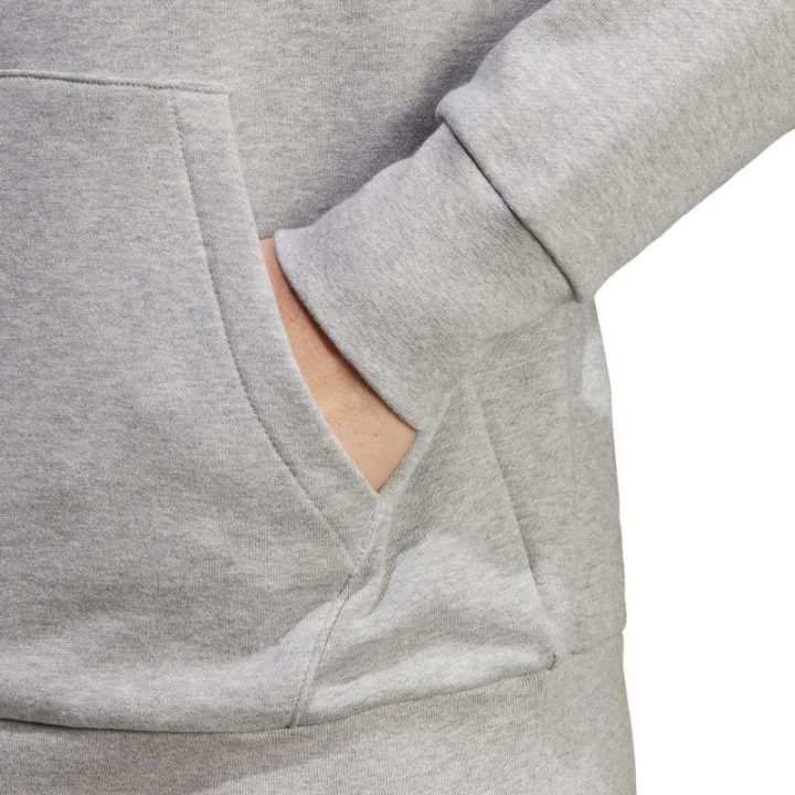 Vyriškas medvilninis džemperis su gobtuvu adidas Essentials, pilkas