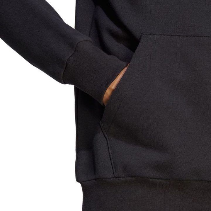 Vyriškas medvilninis džemperis su gobtuvu adidas Essentials, juodas