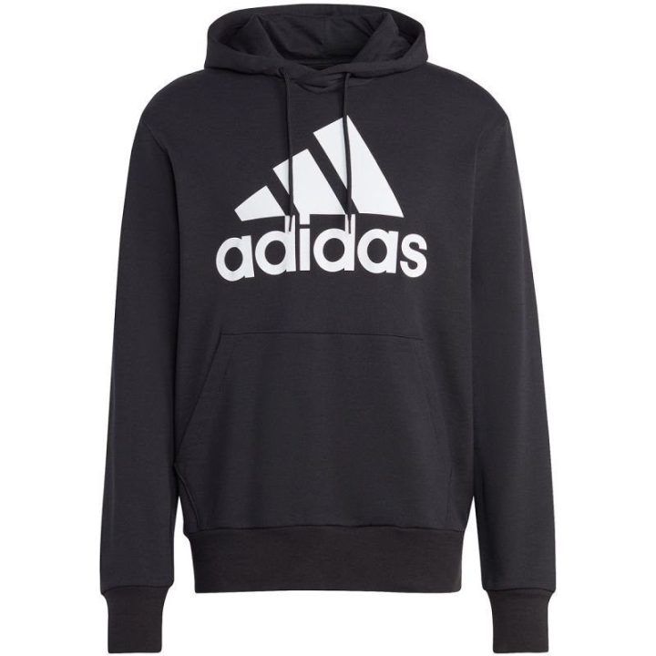 Vyriškas medvilninis džemperis su gobtuvu adidas Essentials, juodas