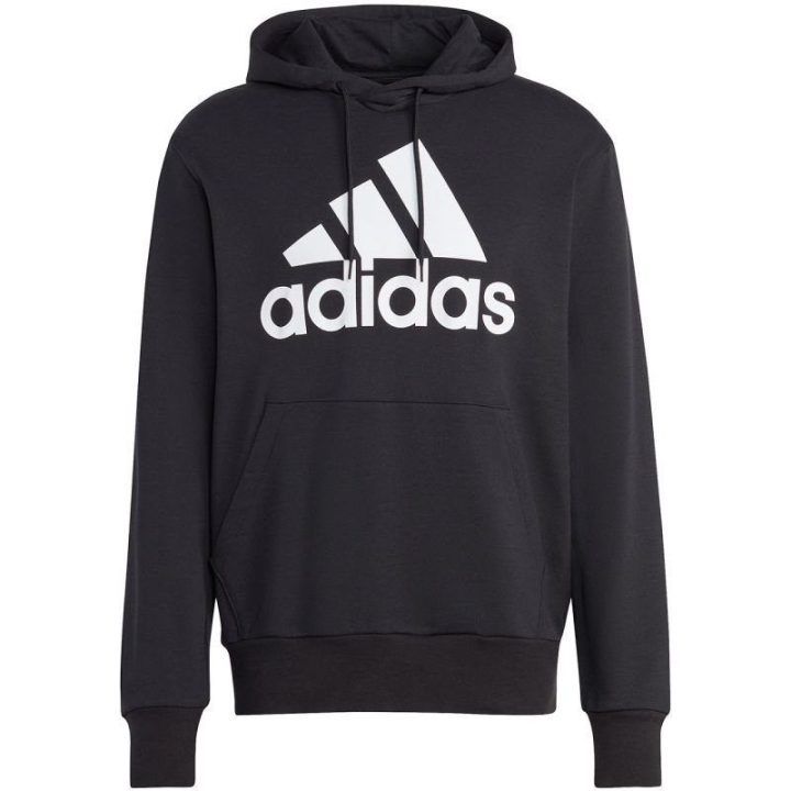 Vyriškas medvilninis džemperis su gobtuvu adidas Essentials, juodas
