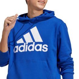 Vyriškas medvilninis džemperis su gobtuvu adidas Essentials, mėlynas