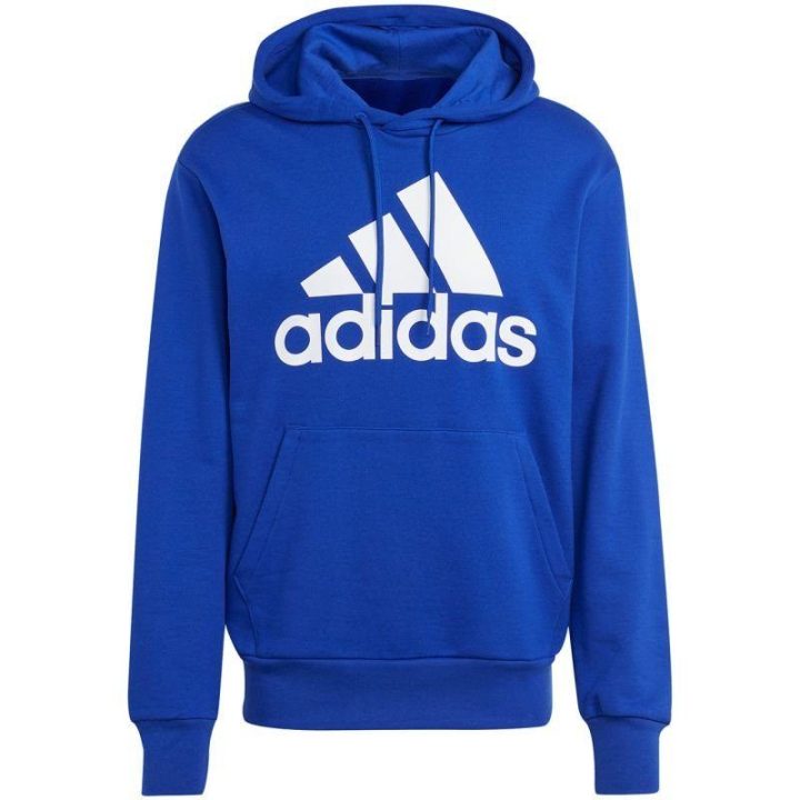 Vyriškas medvilninis džemperis su gobtuvu adidas Essentials, mėlynas