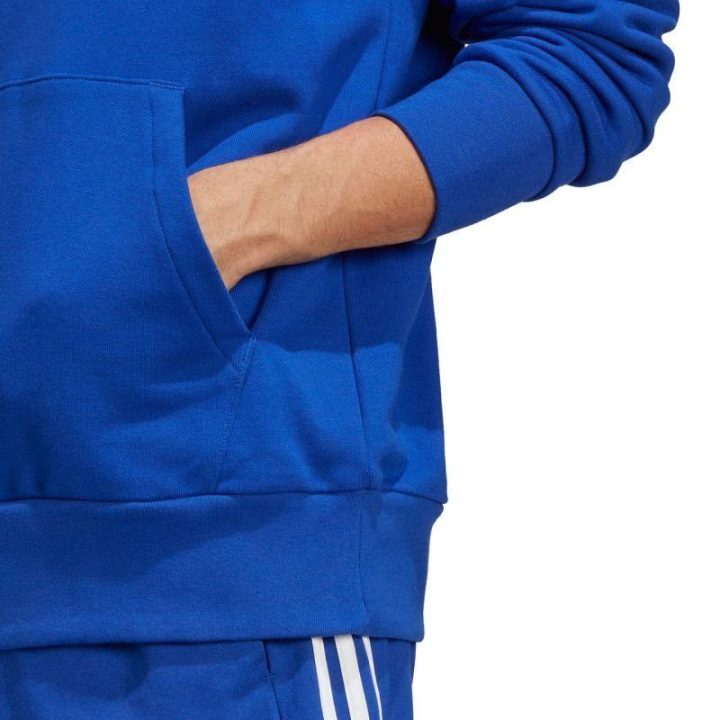 Vyriškas medvilninis džemperis su gobtuvu adidas Essentials, mėlynas