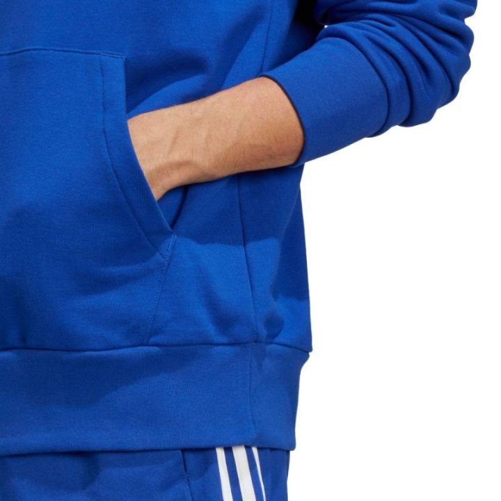 Vyriškas medvilninis džemperis su gobtuvu adidas Essentials, mėlynas