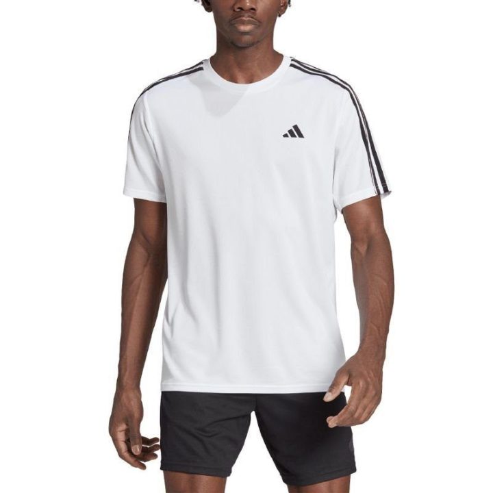 Vyriški marškinėliai adidas Train Essentials 3-Stripes, balti