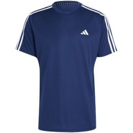 Vyriški marškinėliai adidas Train Essentials 3-Stripes, tamsiai mėlyni