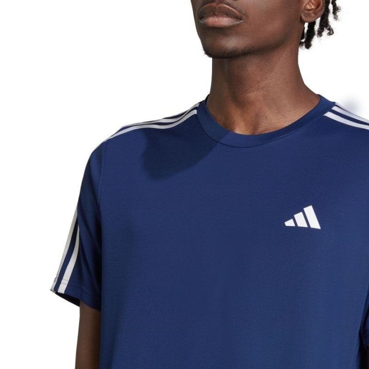 Vyriški marškinėliai adidas Train Essentials 3-Stripes, tamsiai mėlyni
