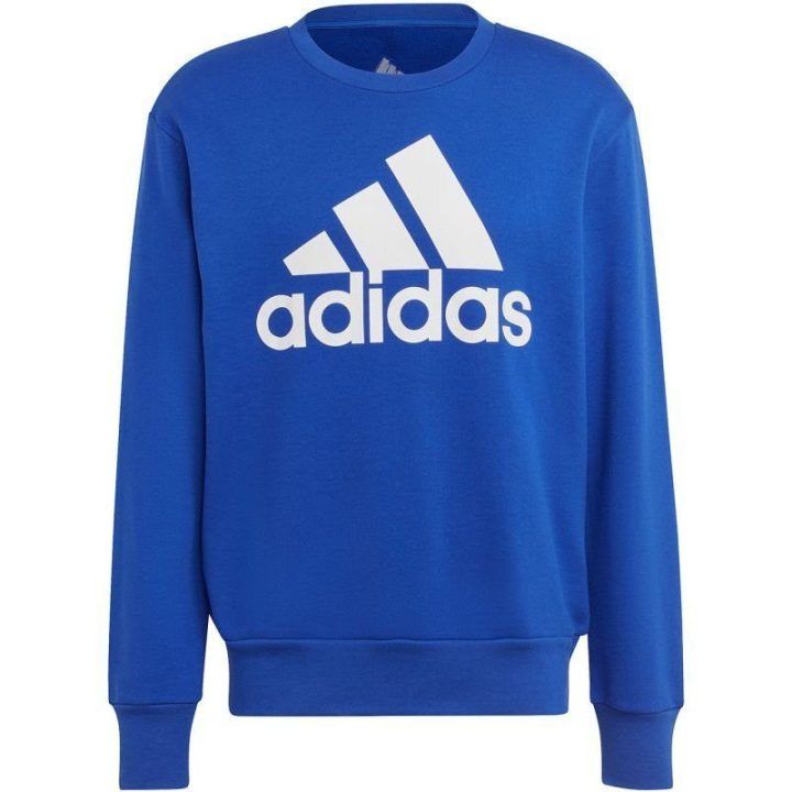 Vyriškas džemperis su dideliu logotipu adidas Essentials, mėlynas