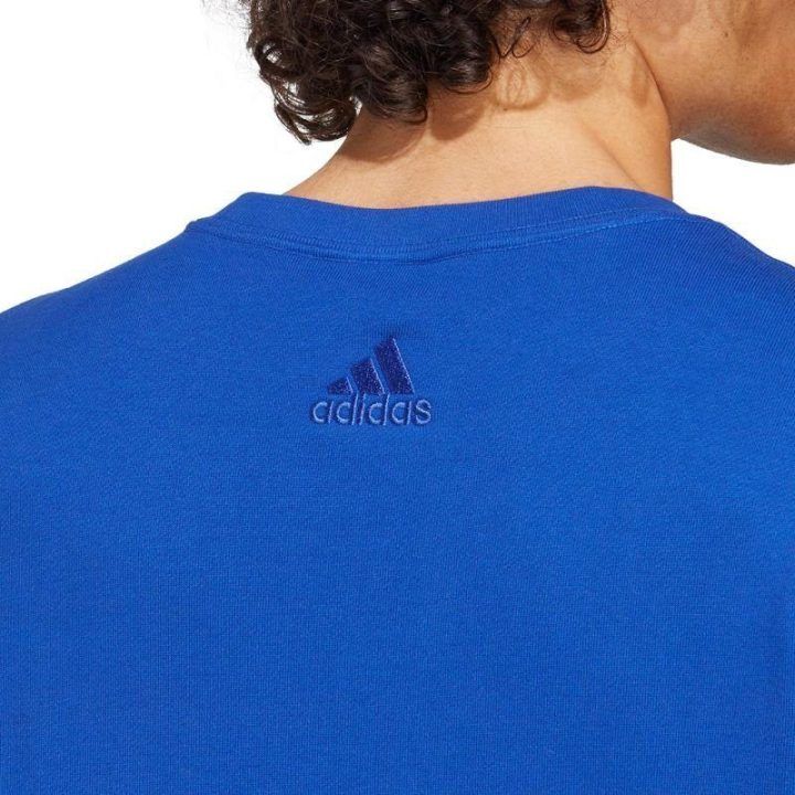 Vyriškas džemperis su dideliu logotipu adidas Essentials, mėlynas