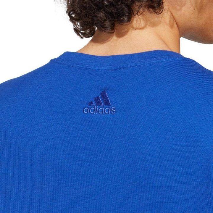 Vyriškas džemperis su dideliu logotipu adidas Essentials, mėlynas