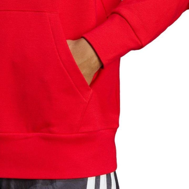 Vyriškas medvilninis džemperis su gobtuvu adidas Essentials, raudonas