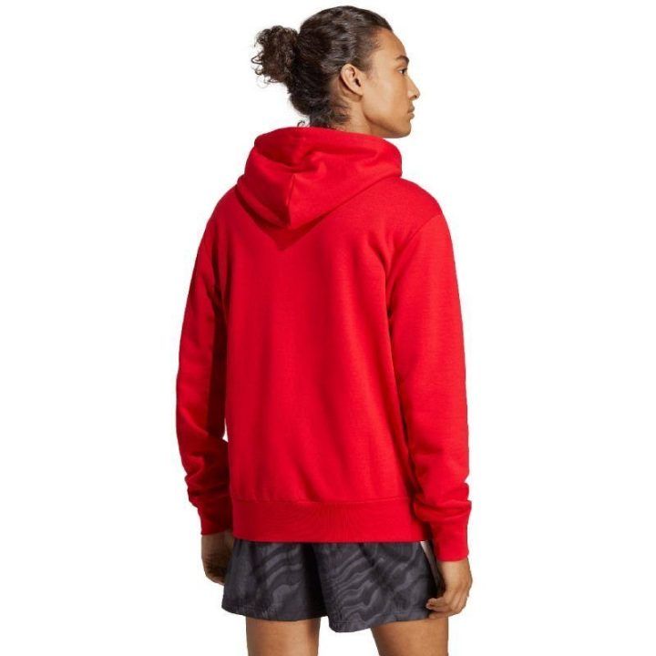 Vyriškas medvilninis džemperis su gobtuvu adidas Essentials, raudonas