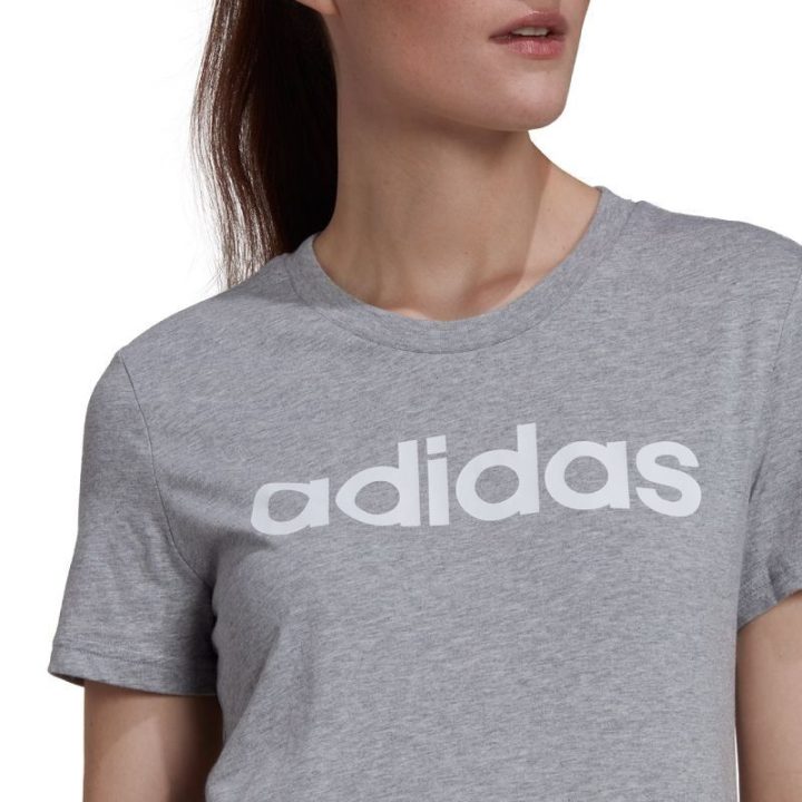 Moteriški marškinėliai adidas Essentials Slim Logo, pilki