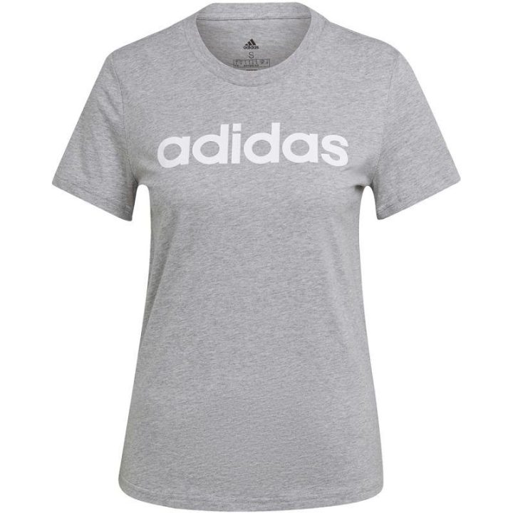 Moteriški marškinėliai adidas Essentials Slim Logo, pilki