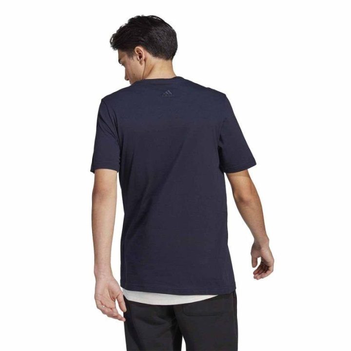 Vyriški medvilniniai marškinėliai adidas Essentials, tamsiai mėlyni