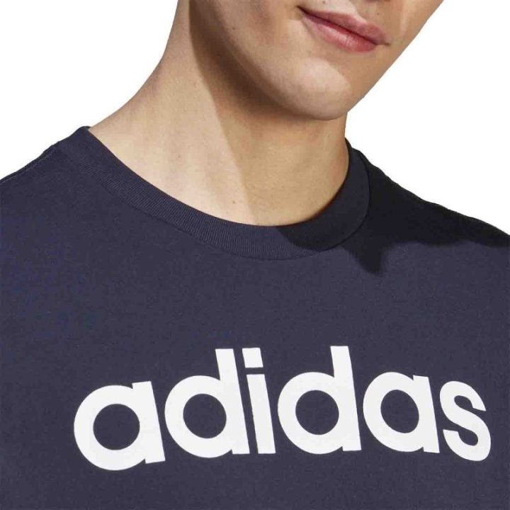 Vyriški medvilniniai marškinėliai adidas Essentials, tamsiai mėlyni