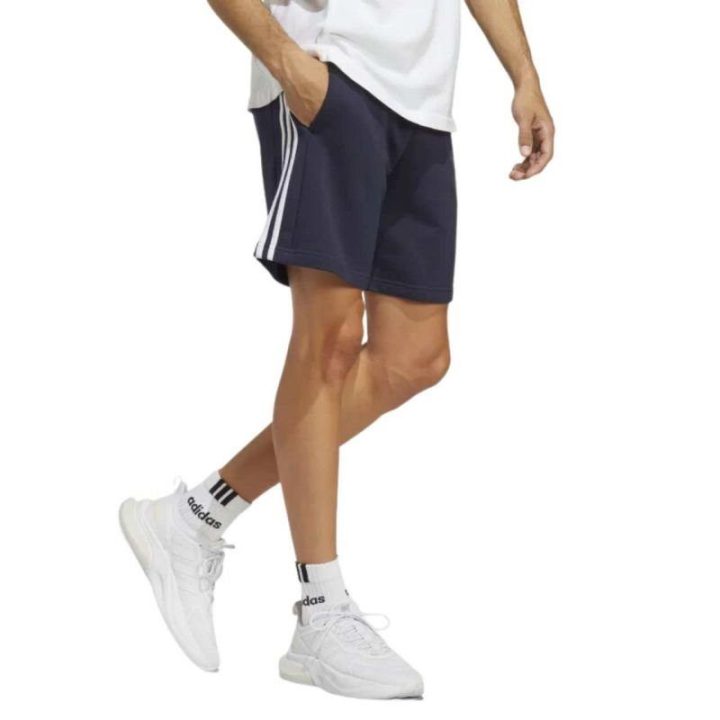 Vyriški medvilniniai šortai adidas Essentials, tamsiai mėlyni