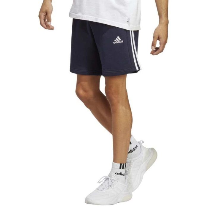 Vyriški medvilniniai šortai adidas Essentials, tamsiai mėlyni