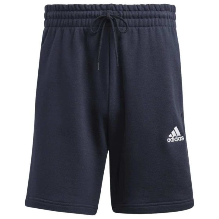 Vyriški medvilniniai šortai adidas Essentials, tamsiai mėlyni