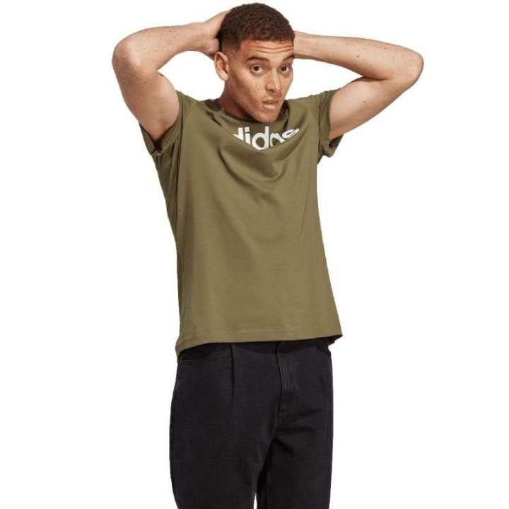Vyriški medvilniniai marškinėliai adidas Essentials, chaki