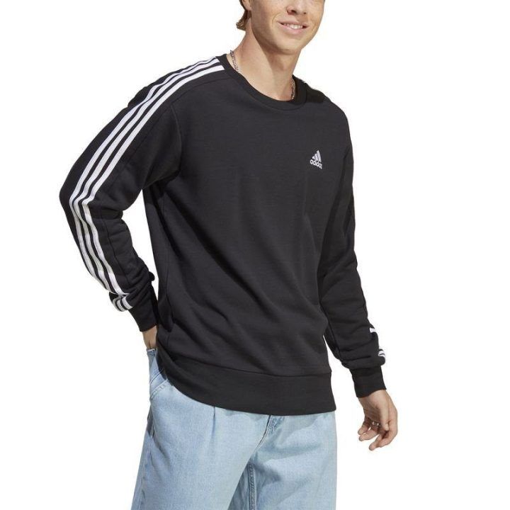 Vyriškas džemperis adidas Essentials French Terry 3-Stripes, juodas