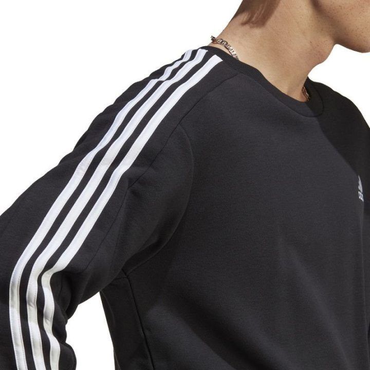 Vyriškas džemperis adidas Essentials French Terry 3-Stripes, juodas