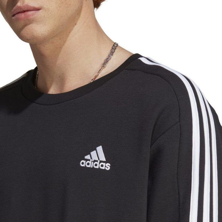 Vyriškas džemperis adidas Essentials French Terry 3-Stripes, juodas