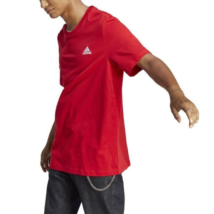 Vyriški medvilniniai marškinėliai adidas Essentials, raudoni