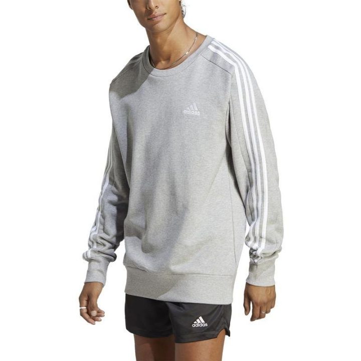 Vyriškas džemperis adidas Essentials French Terry 3-Stripes, pilkas