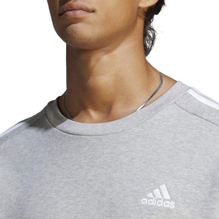 Vyriškas džemperis adidas Essentials French Terry 3-Stripes, pilkas