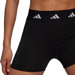 Moteriški šortai aukštu juosmeniu adidas Techfit, juodi