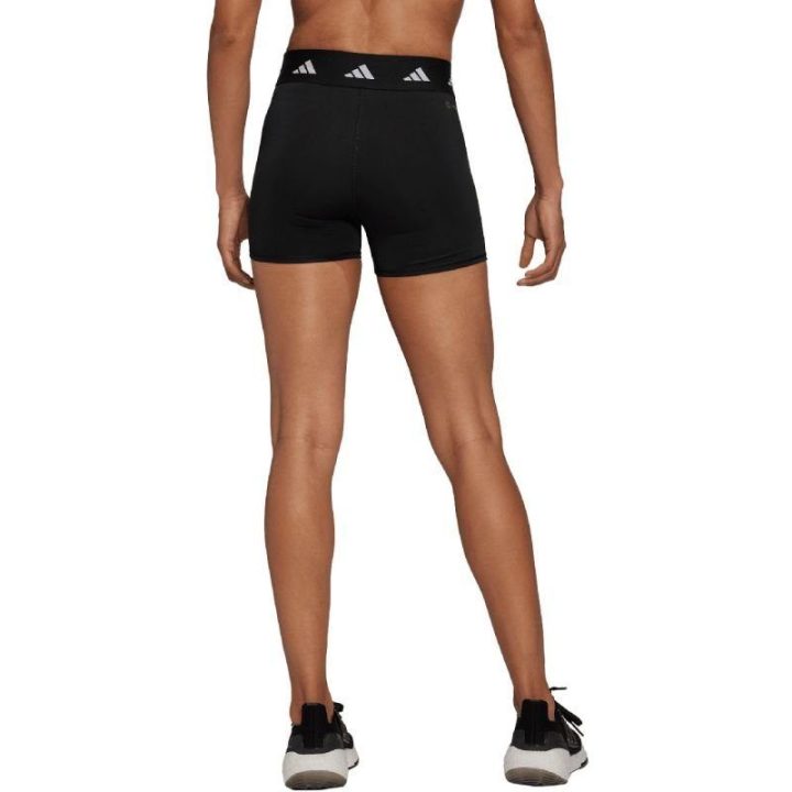 Moteriški šortai aukštu juosmeniu adidas Techfit, juodi