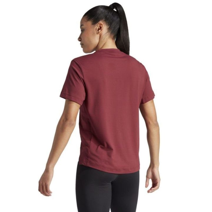 Moteriški treniruočių marškinėliai adidas Versatile Tee, bordo