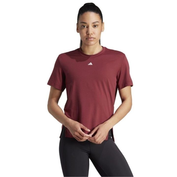 Moteriški treniruočių marškinėliai adidas Versatile Tee, bordo