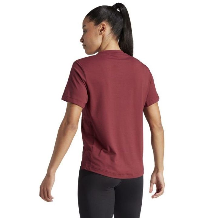 Moteriški treniruočių marškinėliai adidas Versatile Tee, bordo