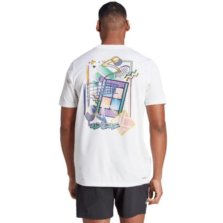 Vyriški medvilniniai marškinėliai adidas Tennis APP, balti